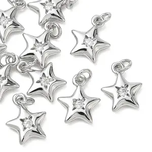 SHEGRACE Brass Clear Cubic Zirconia Pendants