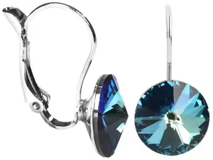 Levien Krásné náušnice Rivoli Bermuda Blue