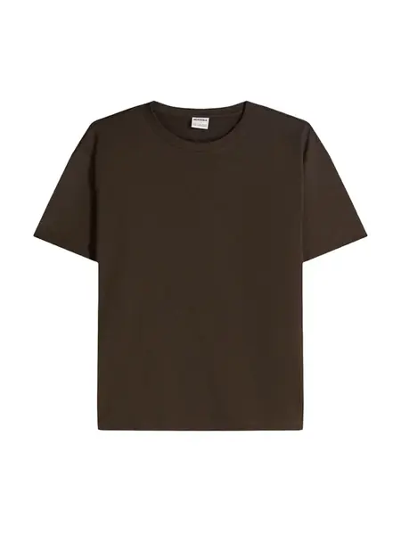 Bershka Tričko  tmavohnedá