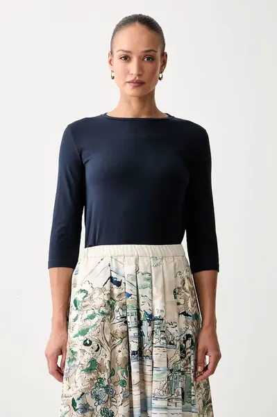 Weekend Max Mara  tričko s dlouhým rukávem dámské bavlněné s elastanem WKDMULTIA