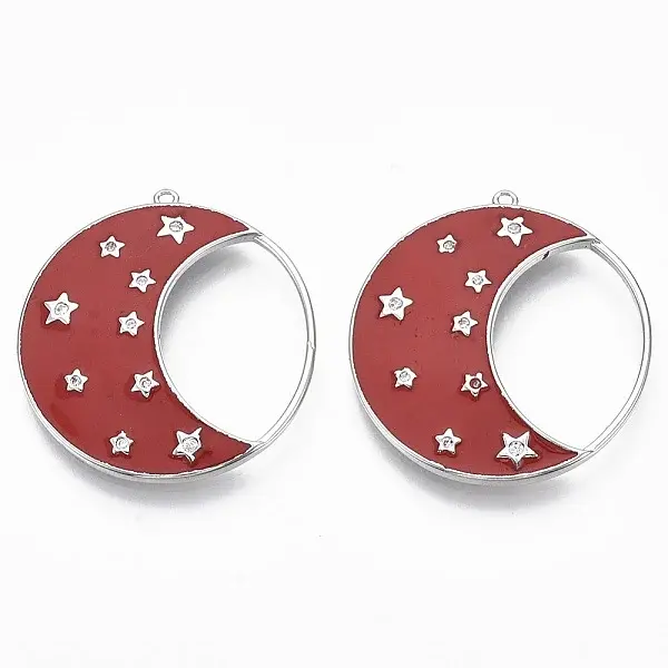 Brass Micro Pave Cubic Zirconia Pendants