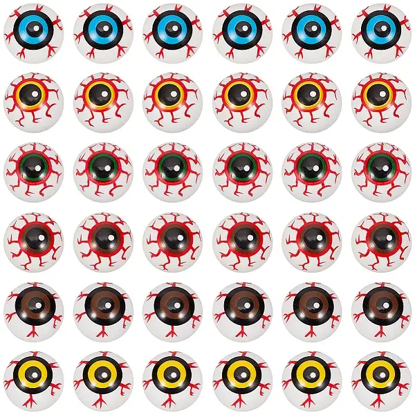 48Pcs 6 Colors Plastic Craft Eye