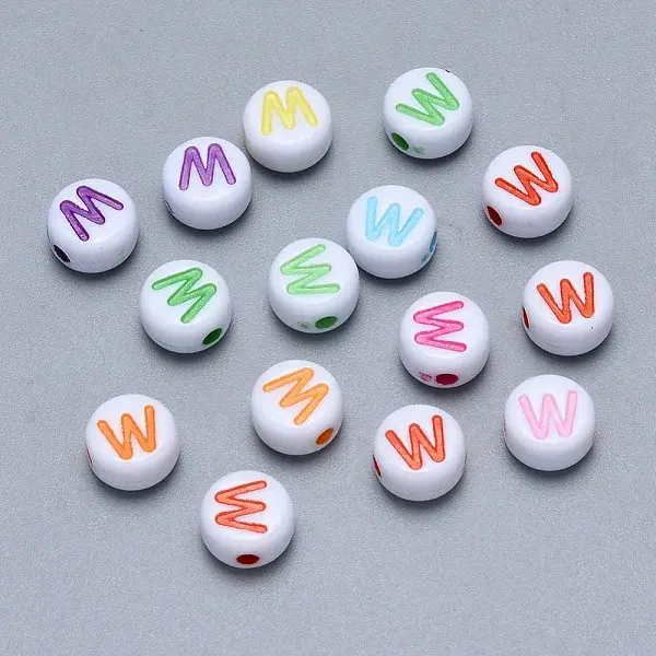 Craft Acrylic Horizontal Hole Letter Beads