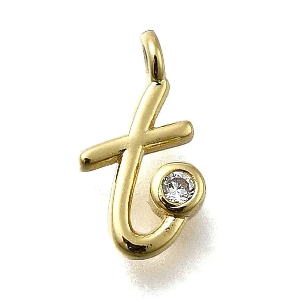 Brass Micro Pave Cubic Zirconia Pendants