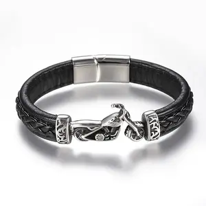 Men's Braided Leather Cord Bracelets