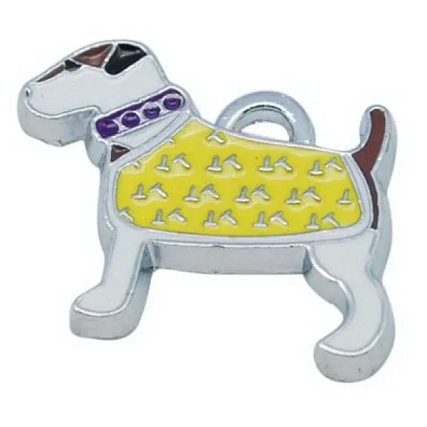 Alloy Enamel Puppy Pendants