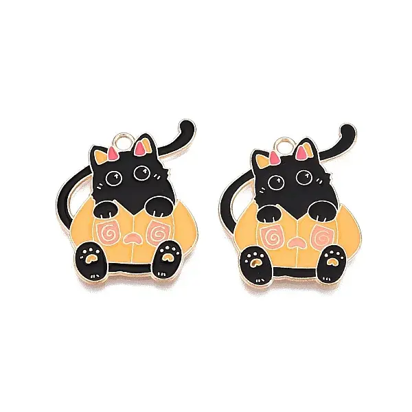 Halloween Theme Alloy Enamel Pendants