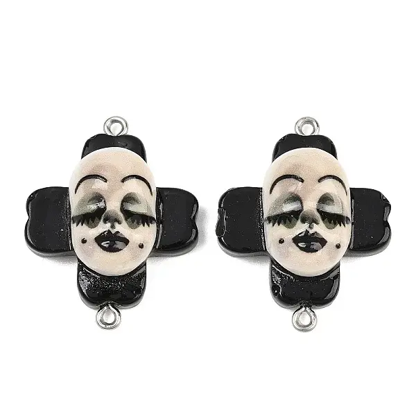 Opaque Resin Links Connector Charms