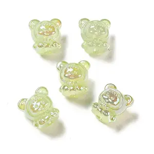 UV Plating Rainbow Iridescent Acrylic Beads