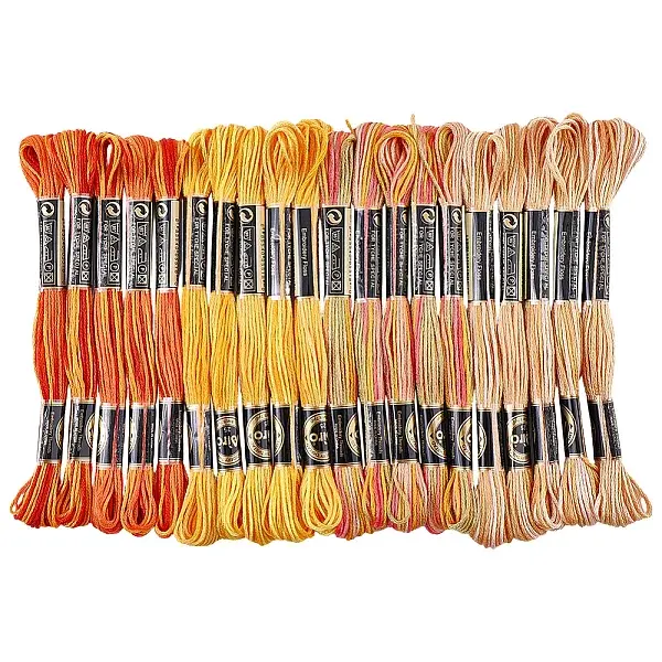 20 Skeins 4 Colors 6-Ply Polyester Embroidery Floss