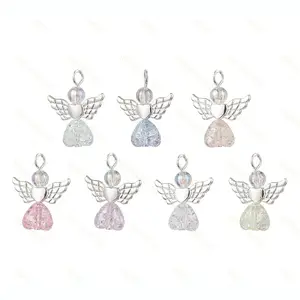 60Pcs Heart Angel Acrylic Pendant Decorations
