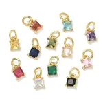 Brass Micro Pave Cubic Zirconia Pendants