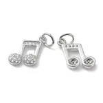 Brass Micro Pave Cubic Zirconia Pendants