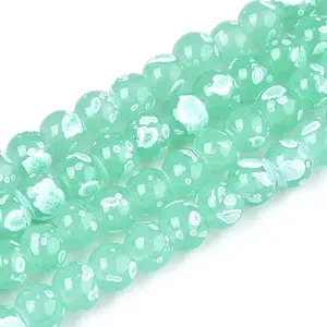 Baking Paint Glass Beads Strands