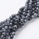 Natural Snowflake Obsidian Beads Strands