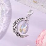 Alloy Moon & Glass Pendant Decorations