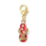 Flip Flops Alloy Enamel Pendant Decoration