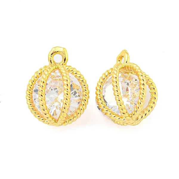Brass Pave Cubic Zirconia Pendants