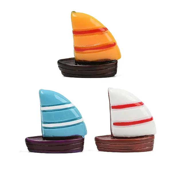 Resin Sailboat Miniature Ornaments