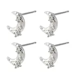 SHEGRACE Brass Micro Pave Cubic Zirconia Stud Earrings
