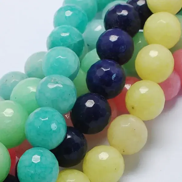 Natural White Jade Bead Strands