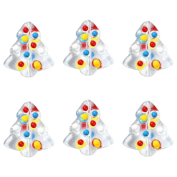 6Pcs Handmade Bumpy Glass Beads Strands