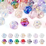 28Pcs 14 Colors Electroplate Transparent Acrylic Beads