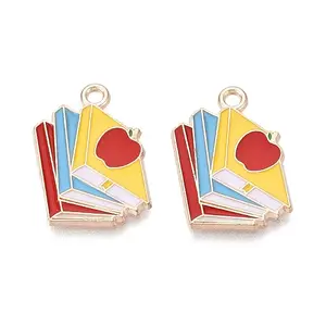 Back to School Alloy Enamel Pendants