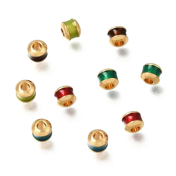 Brass Enamel Beads