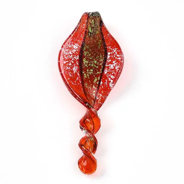 Handmade Gold Sand Lampwork Big Pendants
