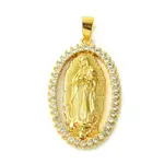 Brass Micro Pave Clear Cubic Zirconia Pendants