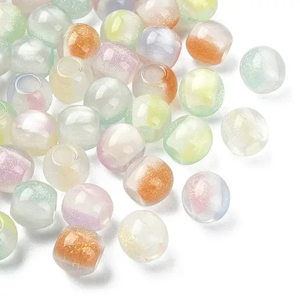 Pearlized Resin European Beads