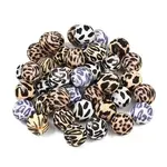 40Pcs 8 Styles Round Silicone Focal Beads