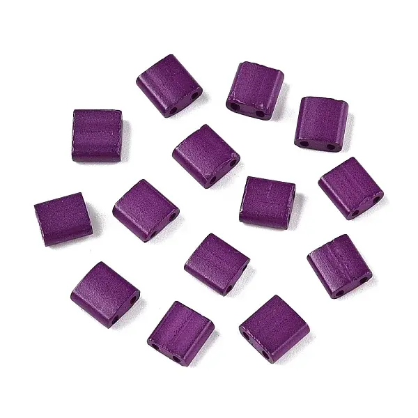 2-Hole Baking Paint Glass Seed Beads