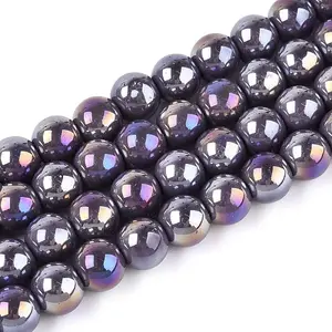 Electroplate Opaque Glass Beads Strands