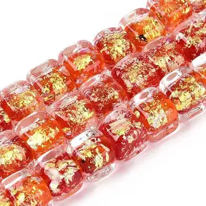 Handmade Foil Glass Beads Strands