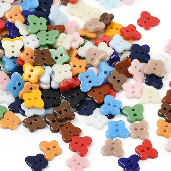 2-Hole Glass Buttons