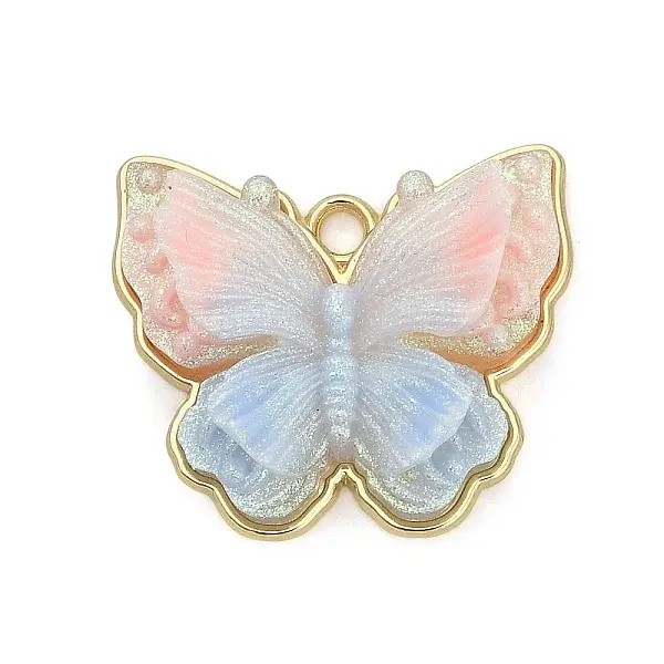 Alloy & Resin & Glitter Powder Pendants