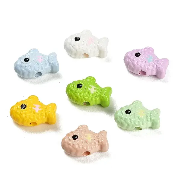 Opaque Enamel Acrylic Beads
