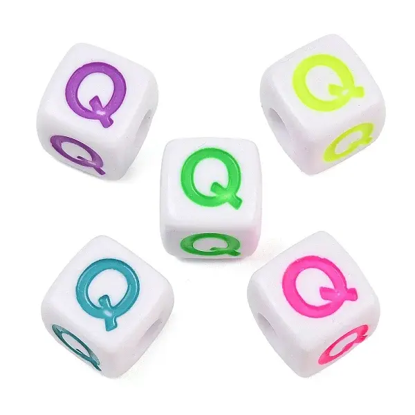 Opaque Acrylic Enamel European Beads