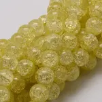 Crackle Glass Round Beads Strands