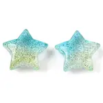 Gradient Color Transparrent Acrylic Eoropean Beads