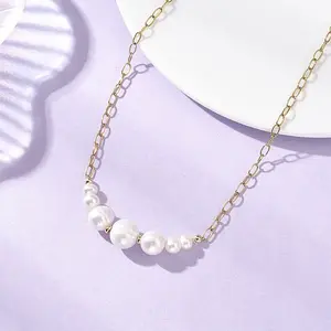 Natural Pearl Potato Graduated Beaded Necklaces