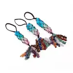 Electroplate Quartz Crystal Tassels Pendants