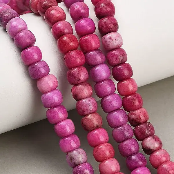 Dyed Natural White Jade Beads Strands