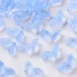 Transparent Spray Painted Glass Beads