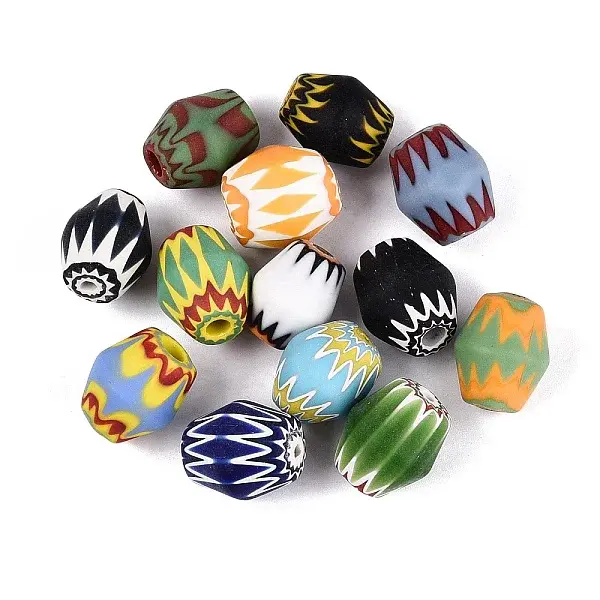 Handmade Millefiori Glass Lampwork Barrel Beads