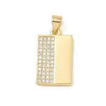 Brass Micro Pave Cubic Zirconia Pendants