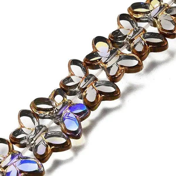 Electroplated Transparent Glass Beads Strands
