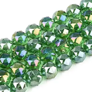 Electroplate Transparent Glass Beads Strands